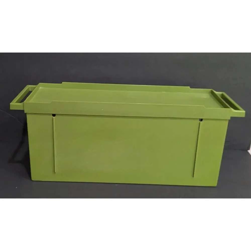 Storage Cabinet Kitchen Bathroom Retro 1960s 1970s Green Plastic Wall Hanging